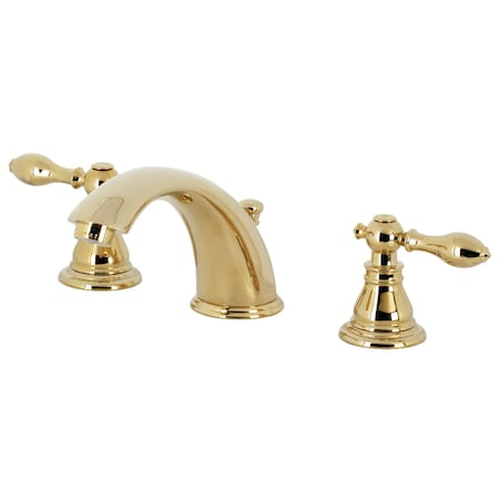 Kingston Brass American Classic Widespread Bathroom Faucet W/Retail Pop-Up, Brass KB962ACL